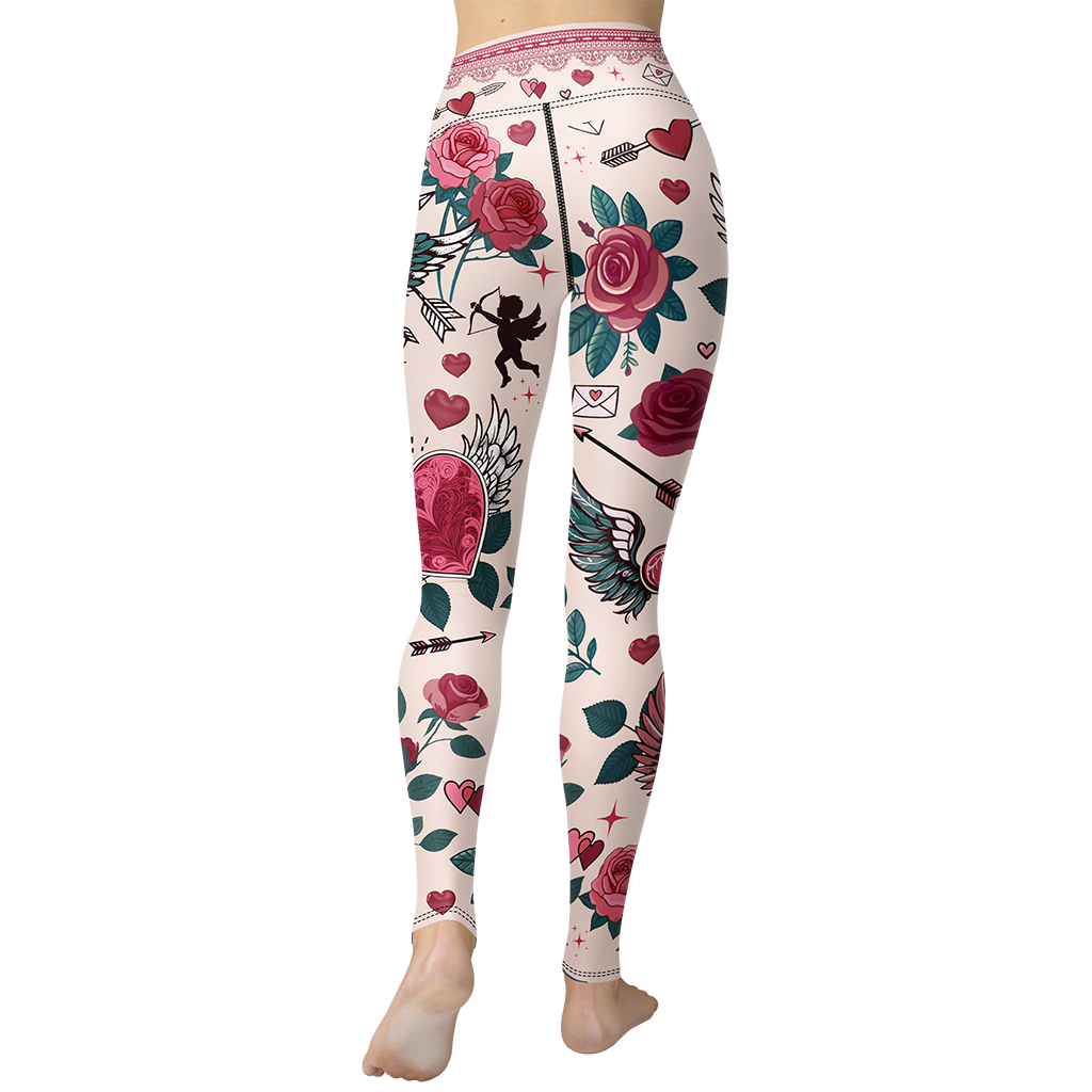 Cute Valentine Yoga Leggings