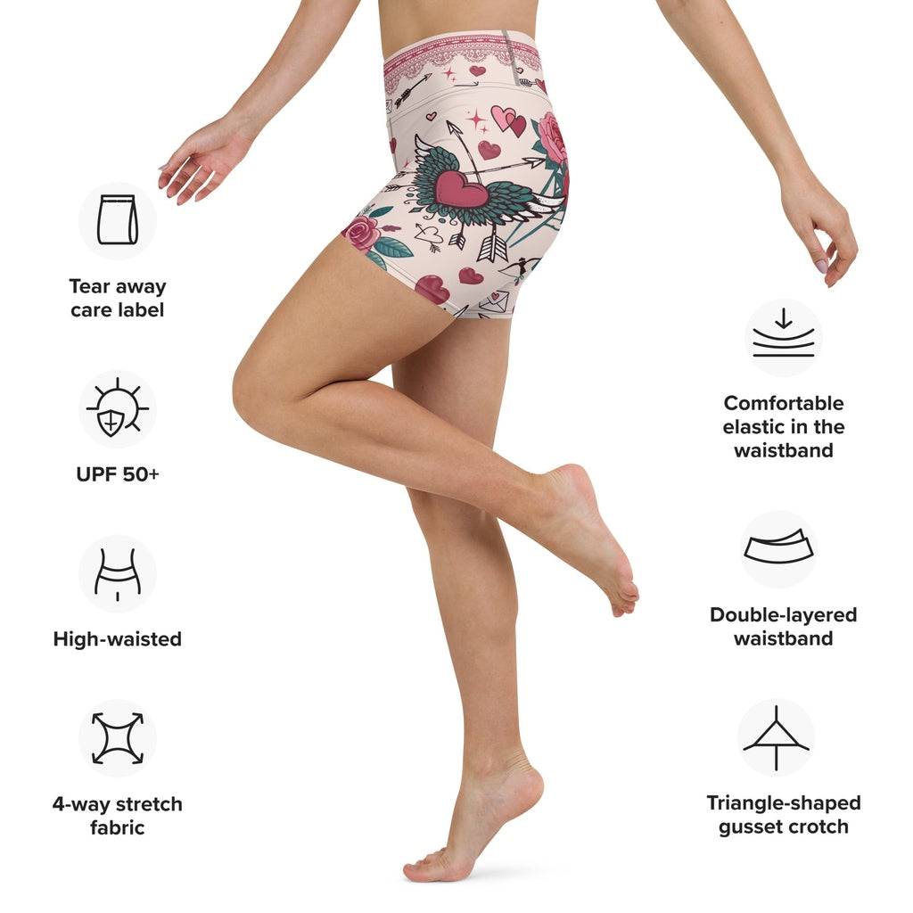 Cute Valentine Yoga Shorts