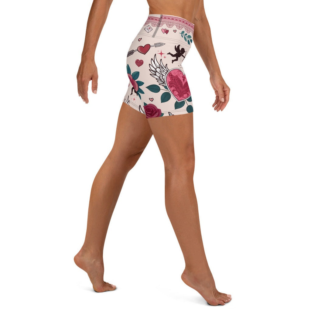 Cute Valentine Yoga Shorts