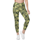 Dachshund Camo Crossover Leggings With Pockets