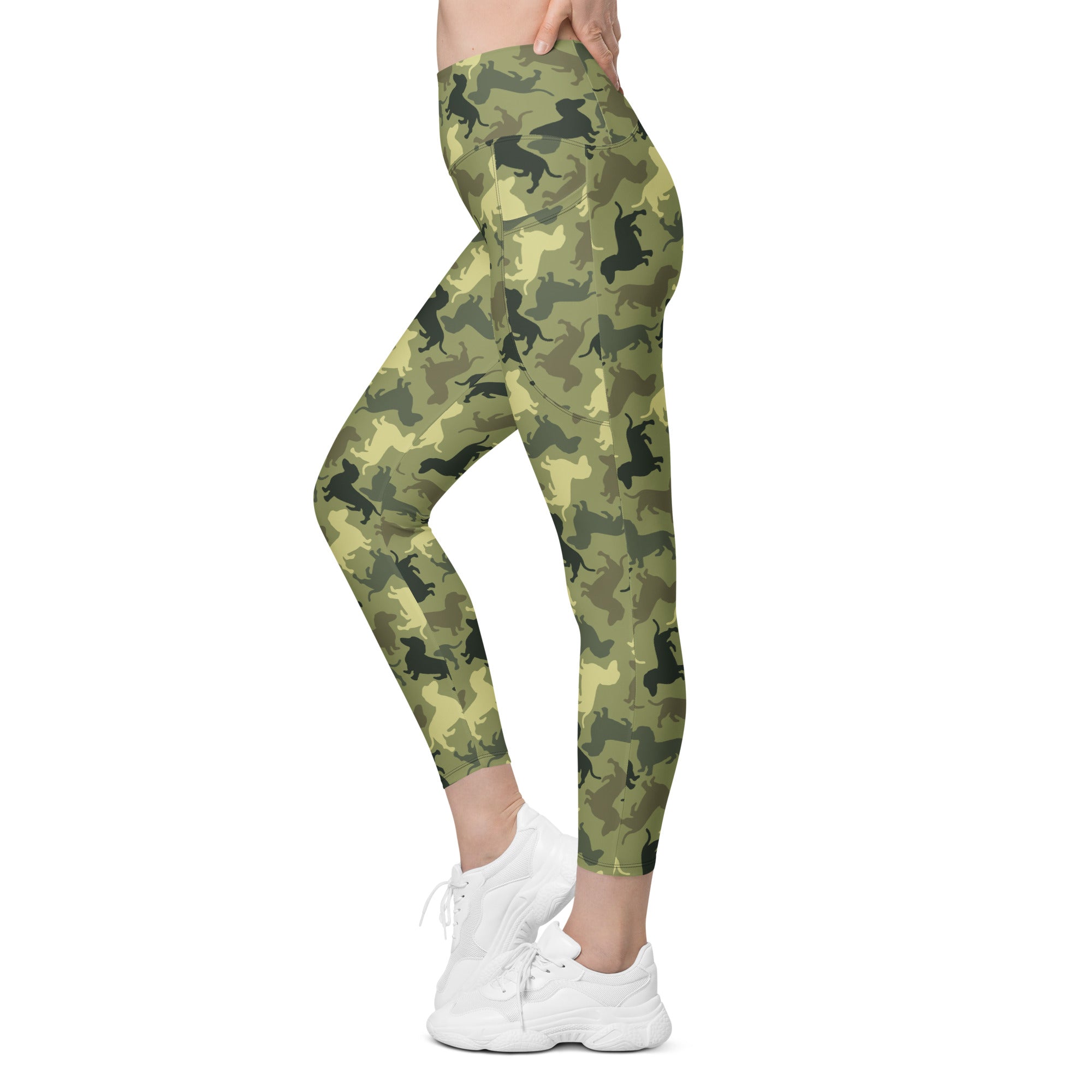 Dachshund Camo Leggings With Pockets