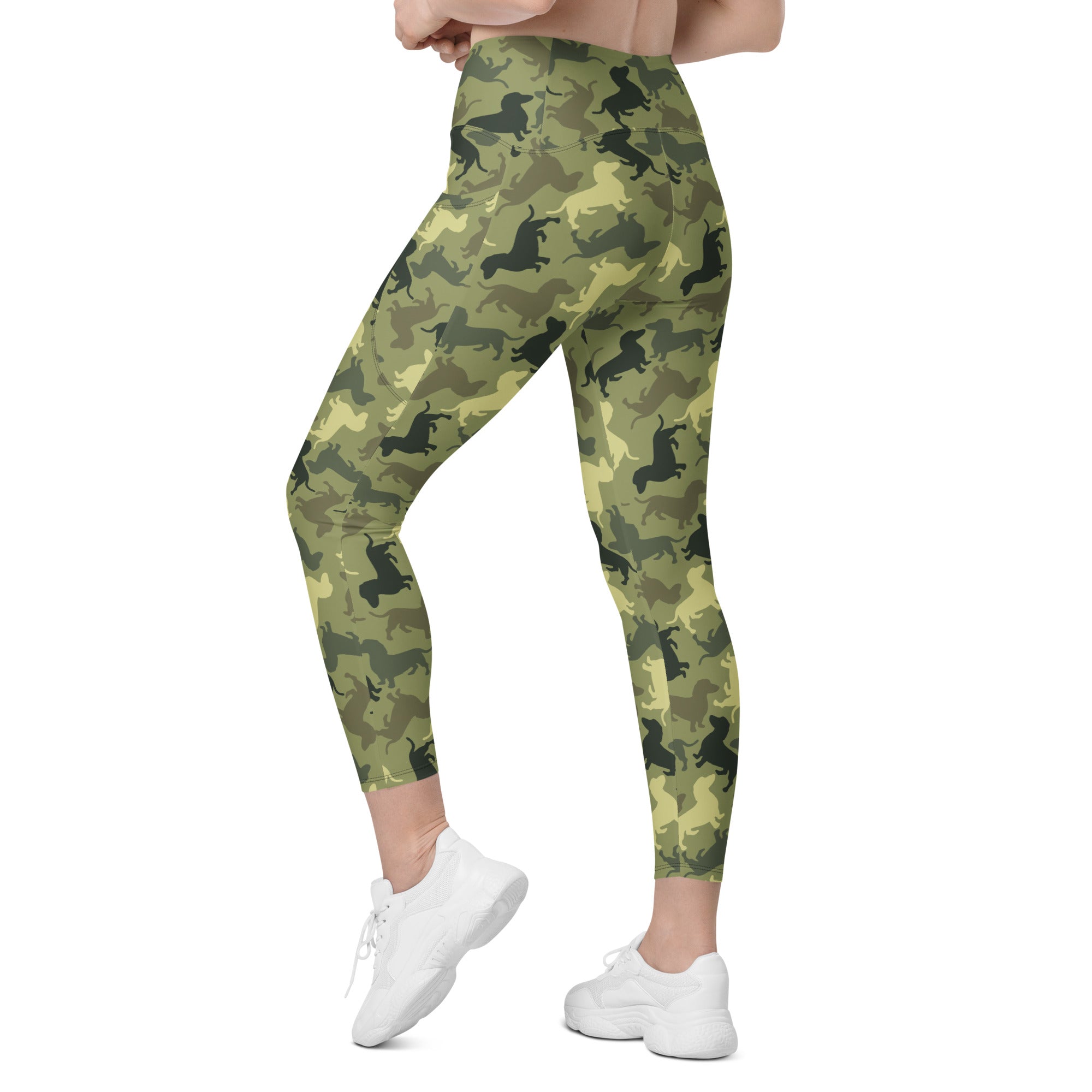 Dachshund Camo Leggings With Pockets