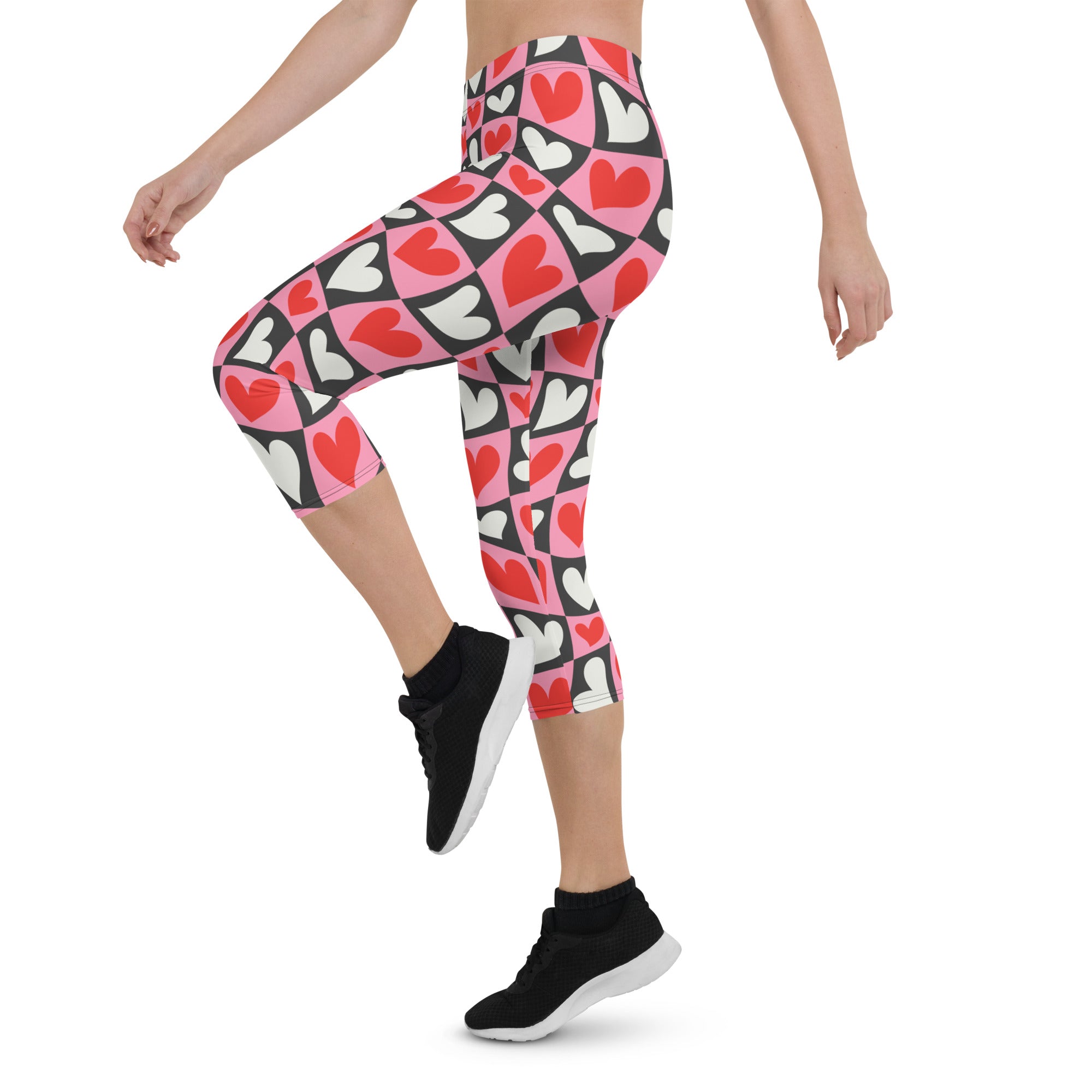 Dancing Hearts Checkerboard Capris