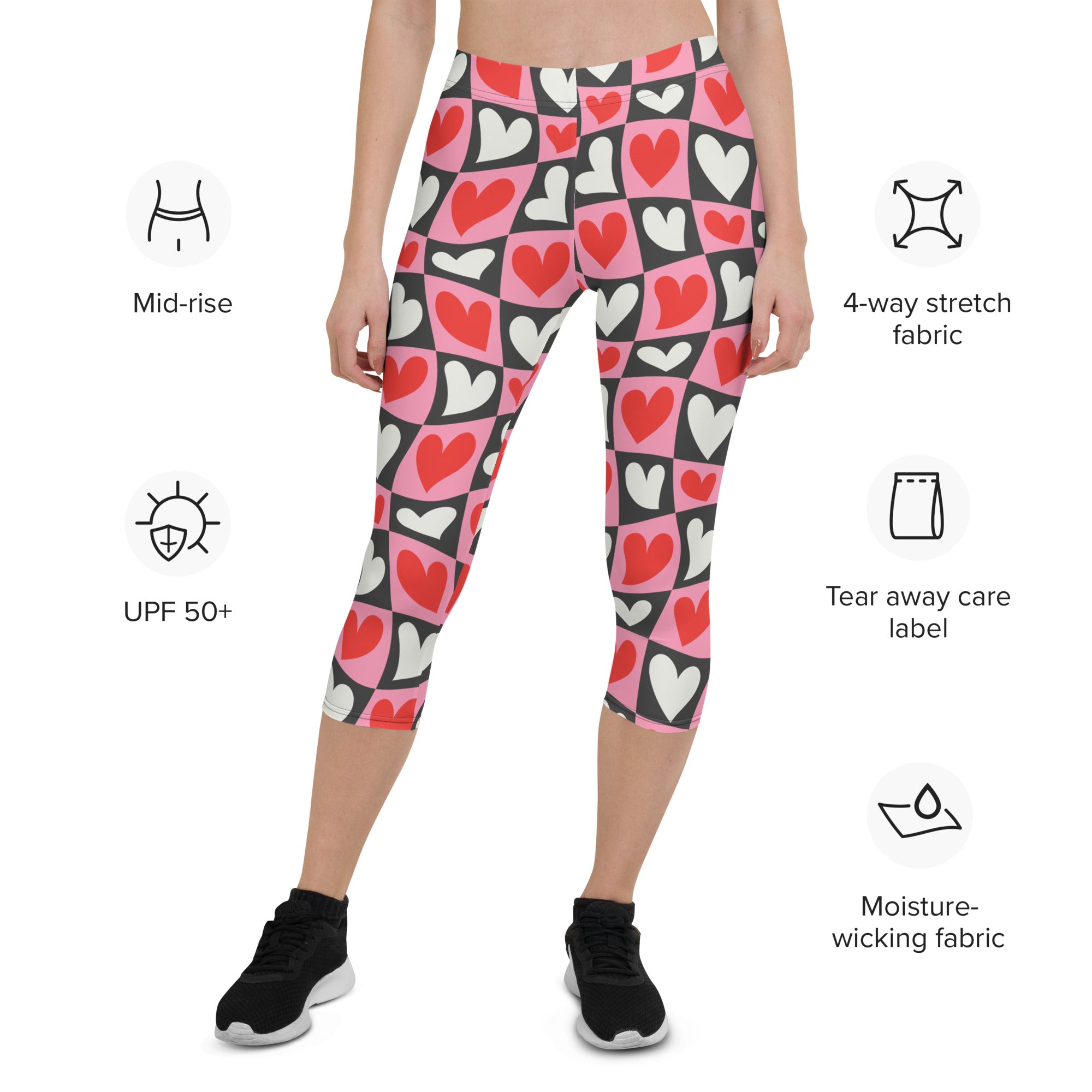 Dancing Hearts Checkerboard Capris