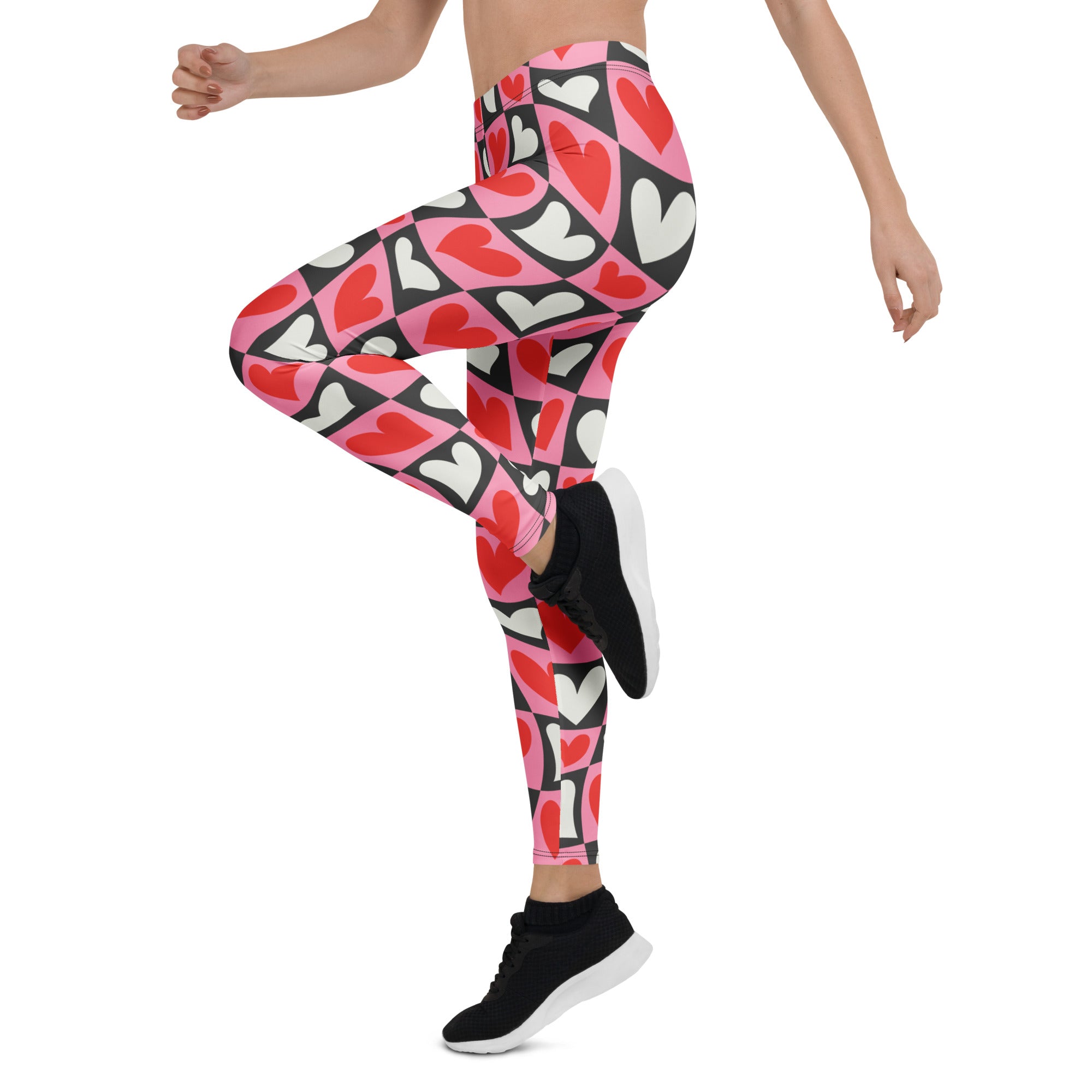 Dancing Hearts Checkerboard Leggings