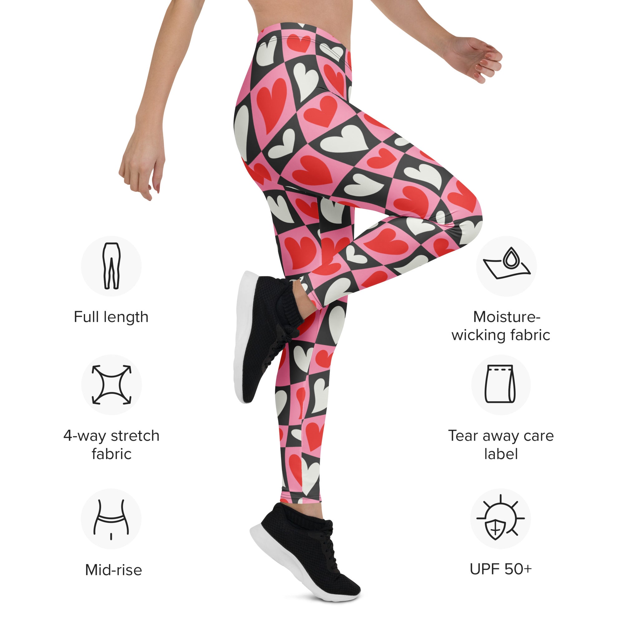 Dancing Hearts Checkerboard Leggings