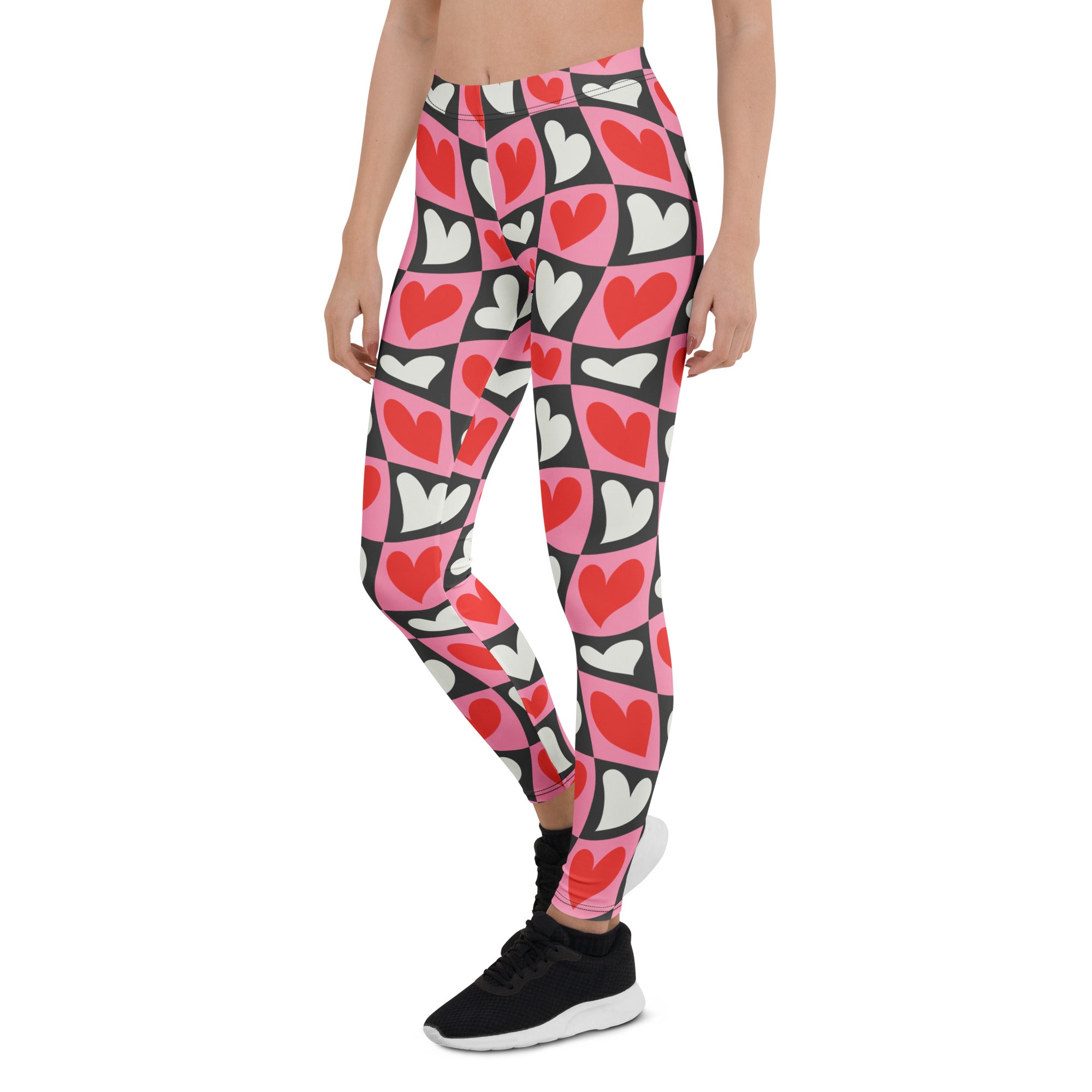 Dancing Hearts Checkerboard Leggings