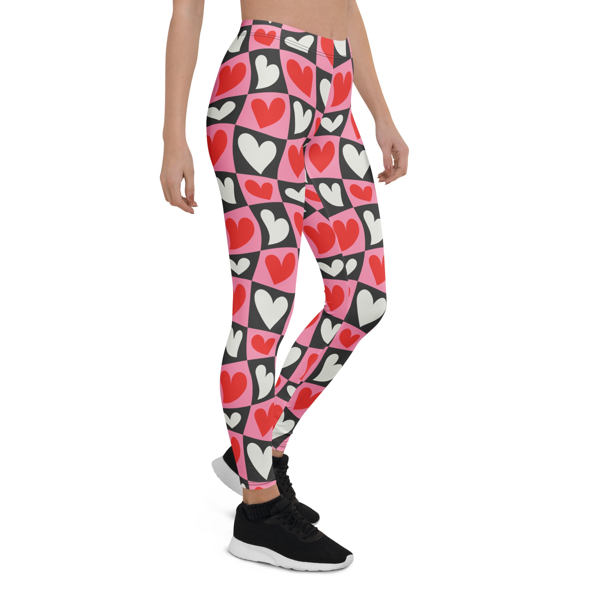 Dancing Hearts Checkerboard Leggings