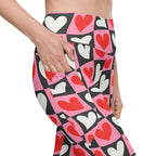 Dancing Hearts Checkerboard Leggings with pockets