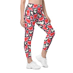 Dancing Hearts Checkerboard Leggings with pockets