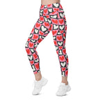 Dancing Hearts Checkerboard Leggings with pockets