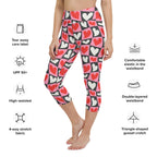 Dancing Hearts Checkerboard Yoga Capris