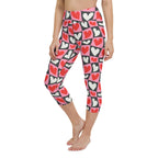 Dancing Hearts Checkerboard Yoga Capris