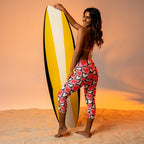 Dancing Hearts Checkerboard Yoga Capris