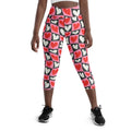 Dancing Hearts Checkerboard Yoga Capris