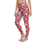 Dancing Hearts Checkerboard Yoga Leggings
