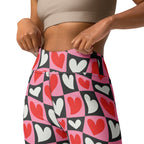 Dancing Hearts Checkerboard Yoga Leggings