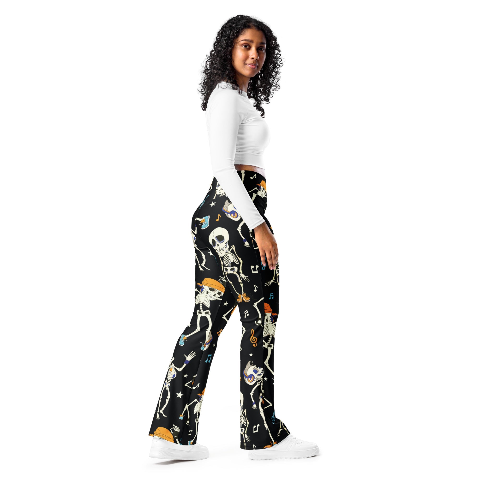 Dancing Skeletons Flare Leggings