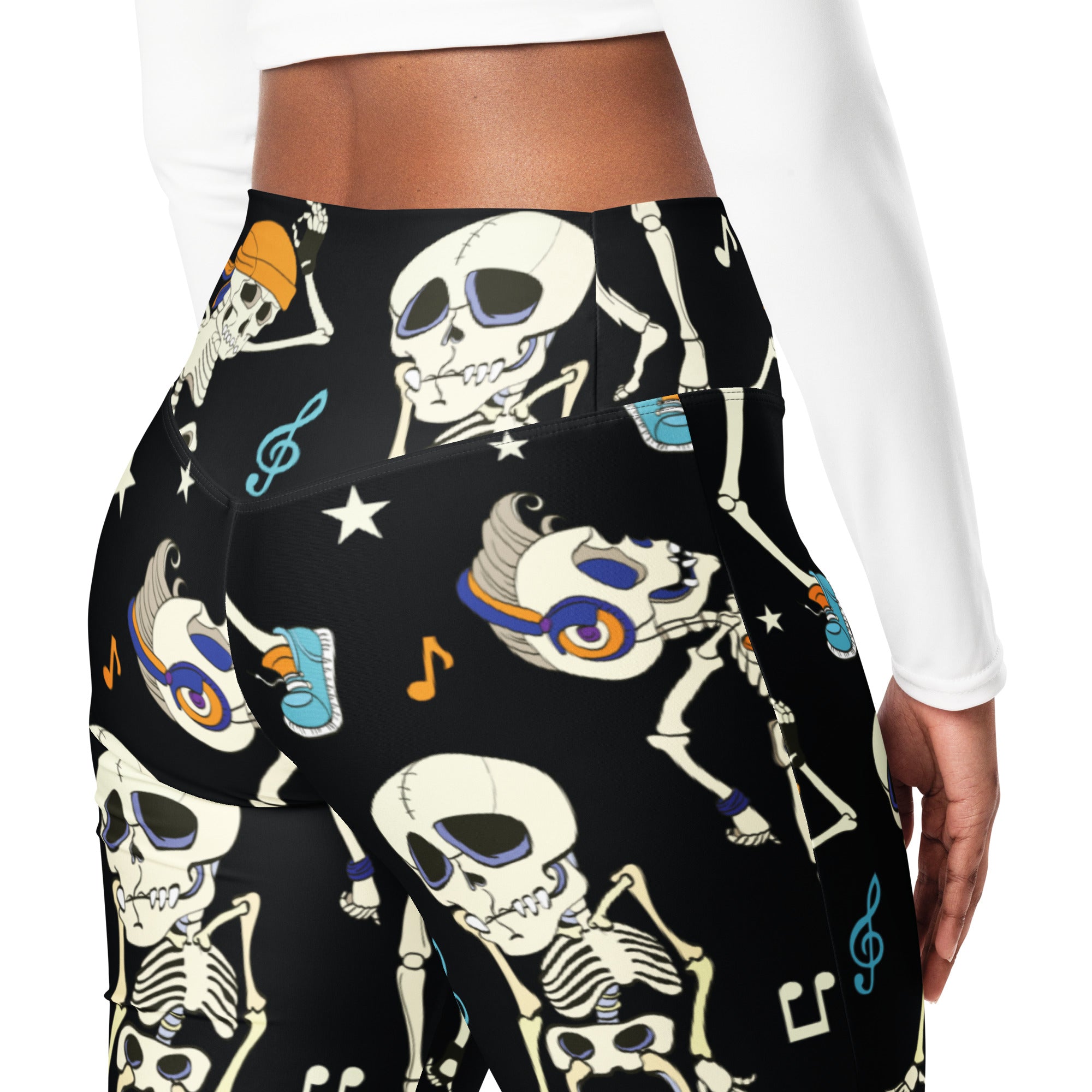 Dancing Skeletons Flare Leggings