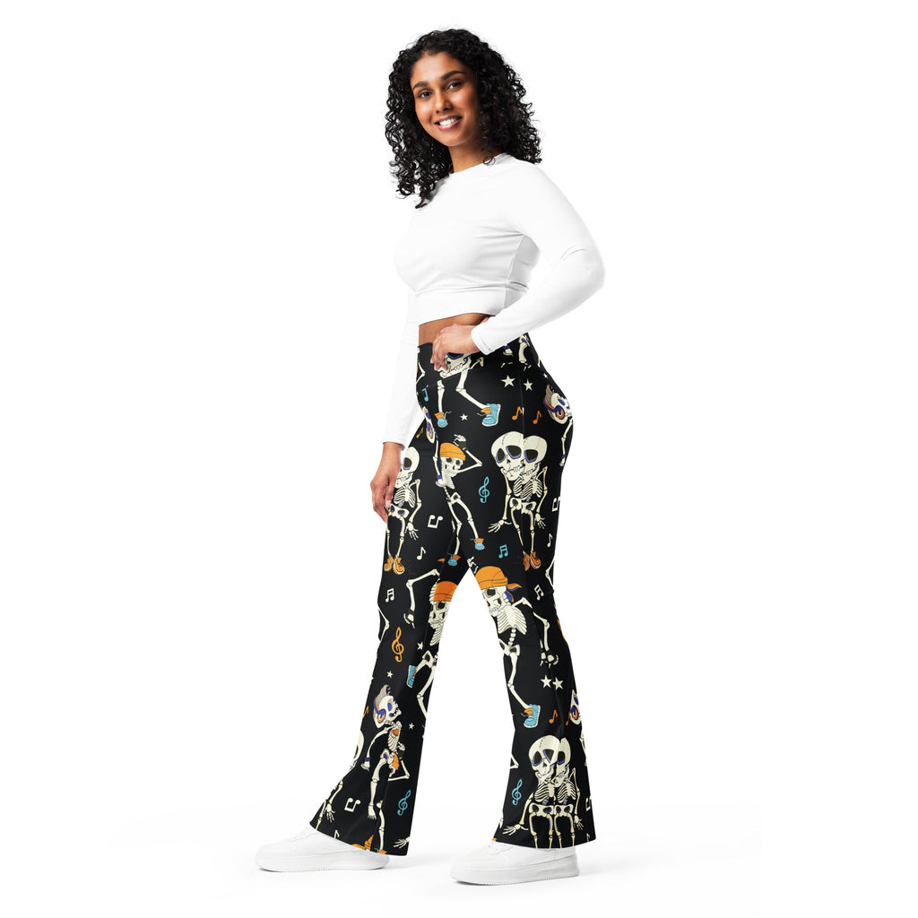 Dancing Skeletons Flare Leggings