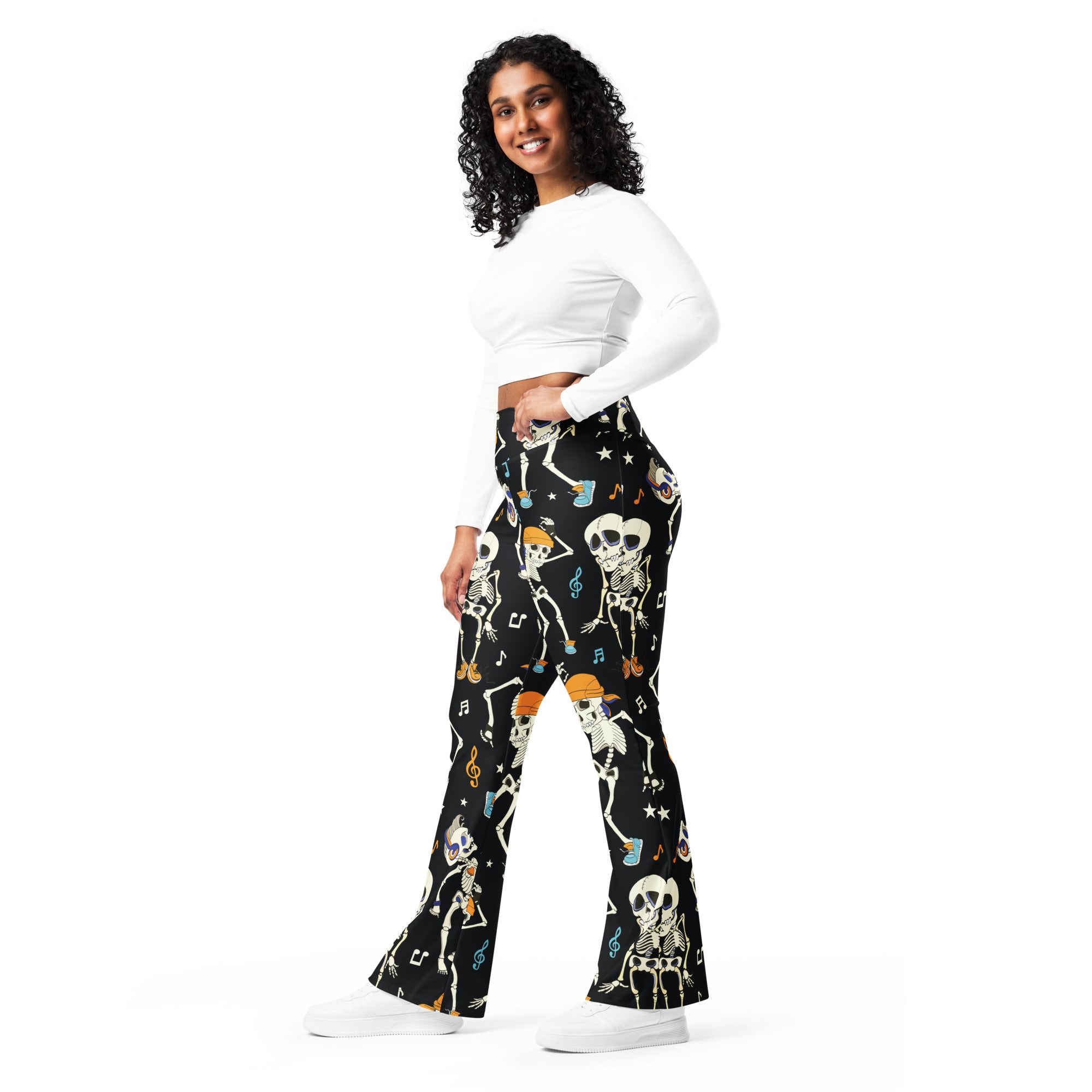 Dancing Skeletons Flare Leggings
