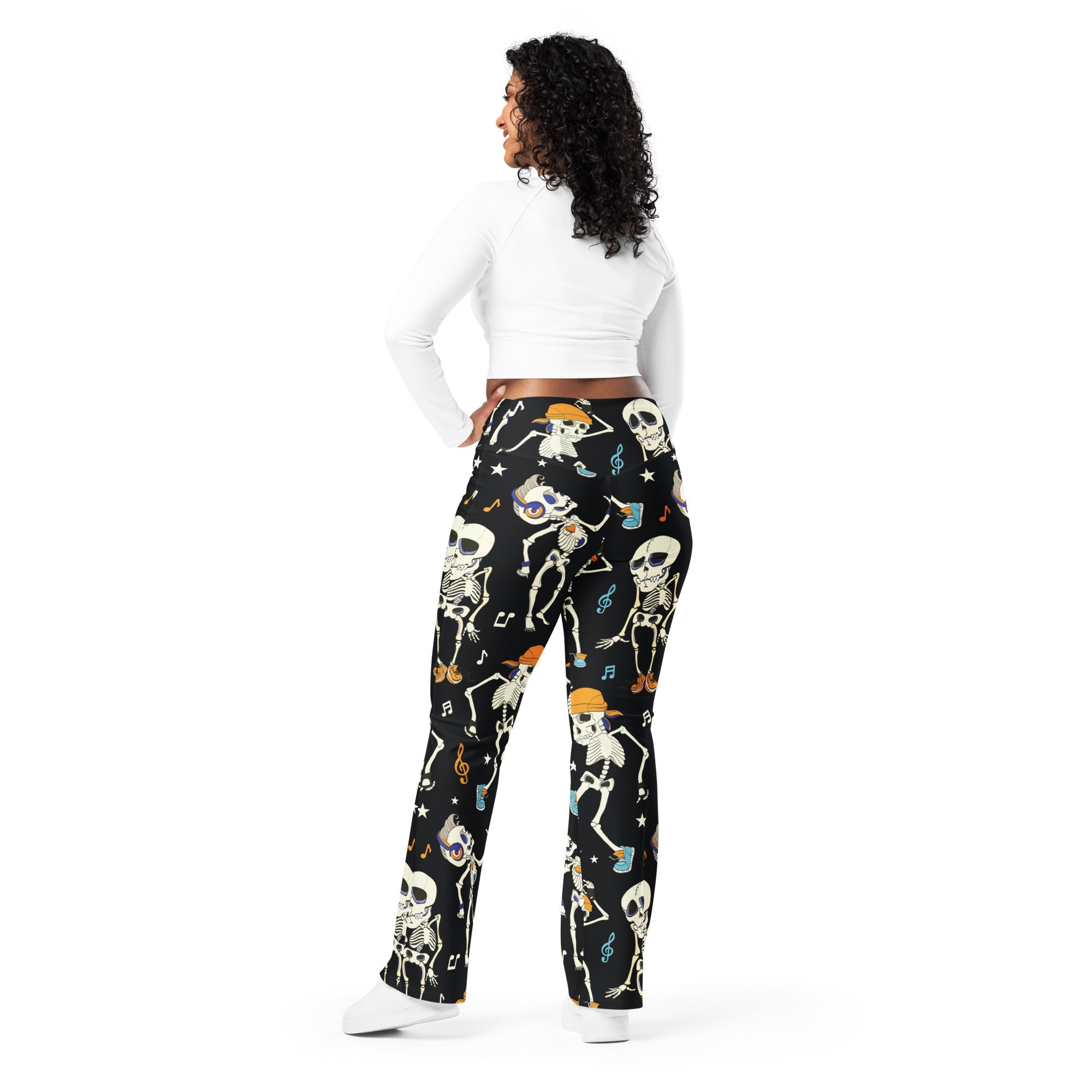 Dancing Skeletons Flare Leggings