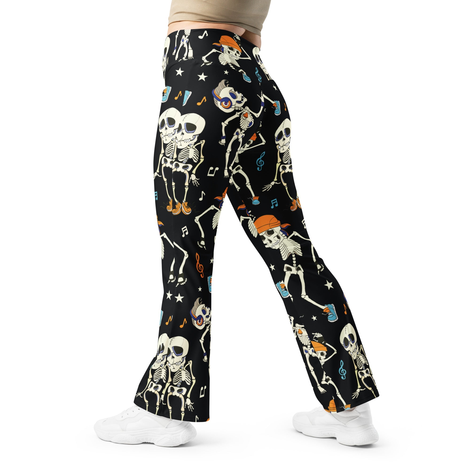 Dancing Skeletons Flare Leggings