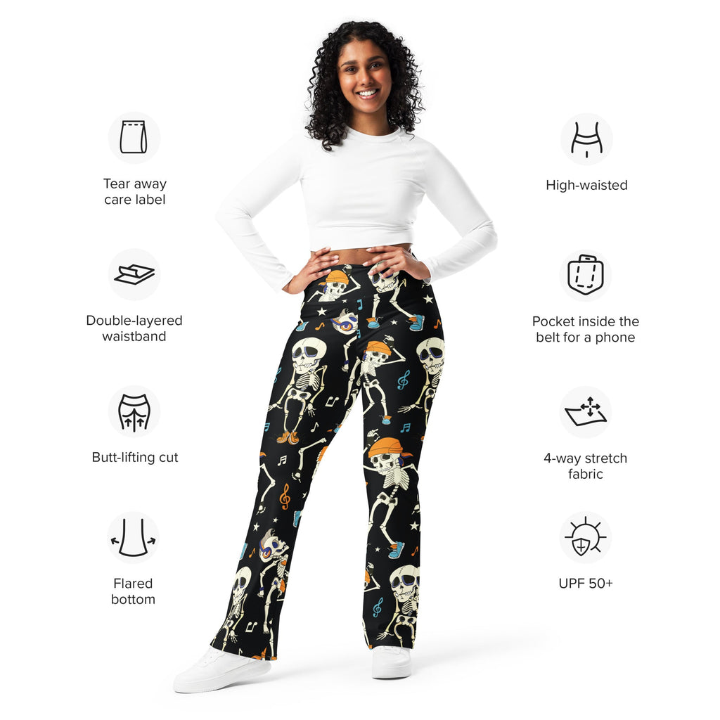 Dancing Skeletons Flare Leggings
