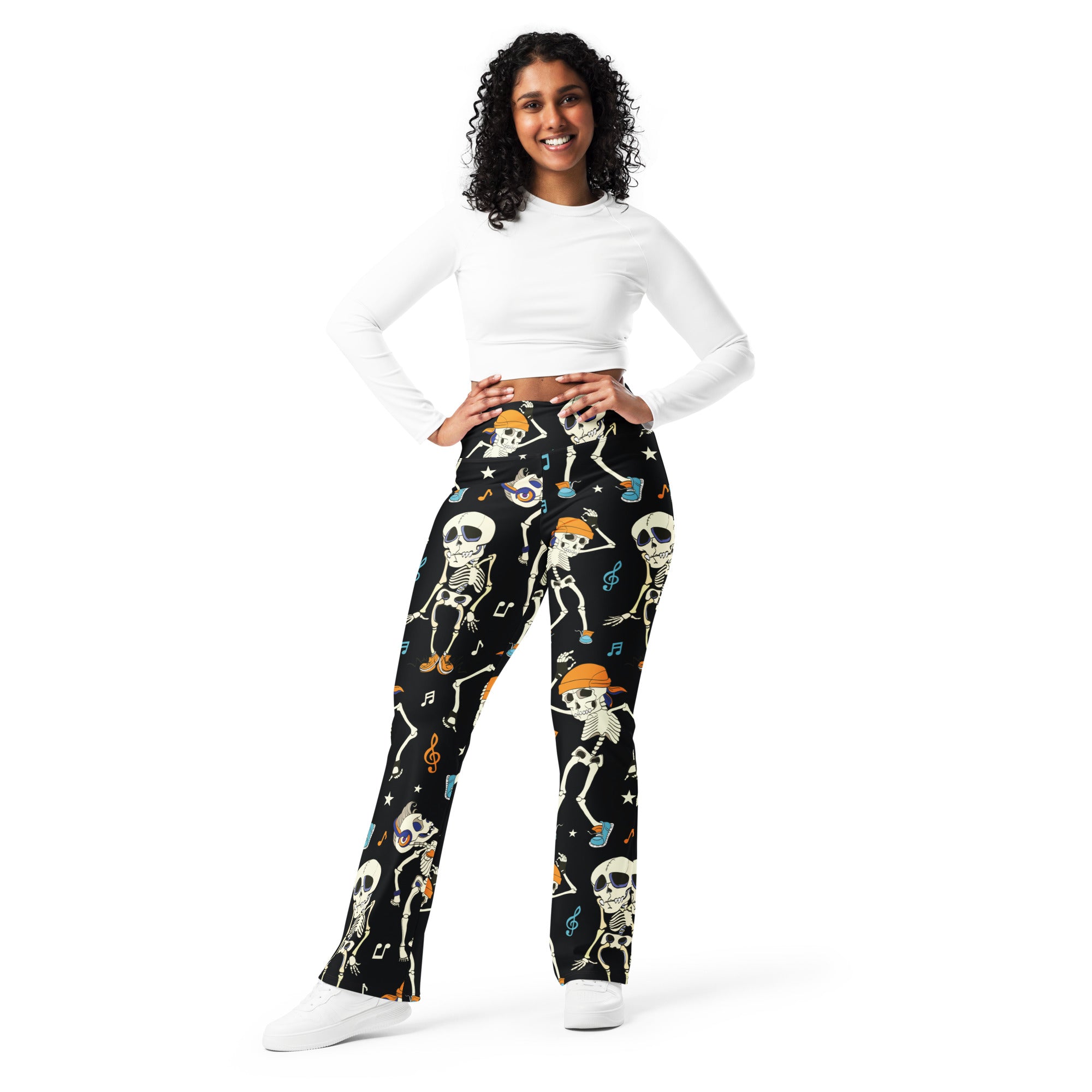 Dancing Skeletons Flare Leggings