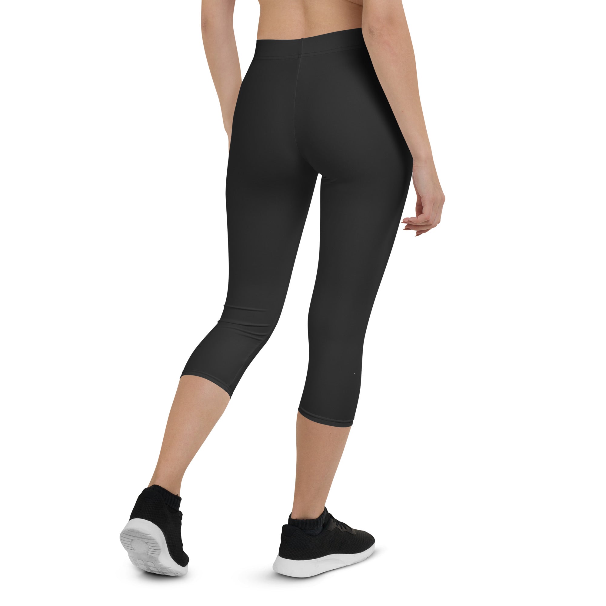 Dark Charcoal Black Capris