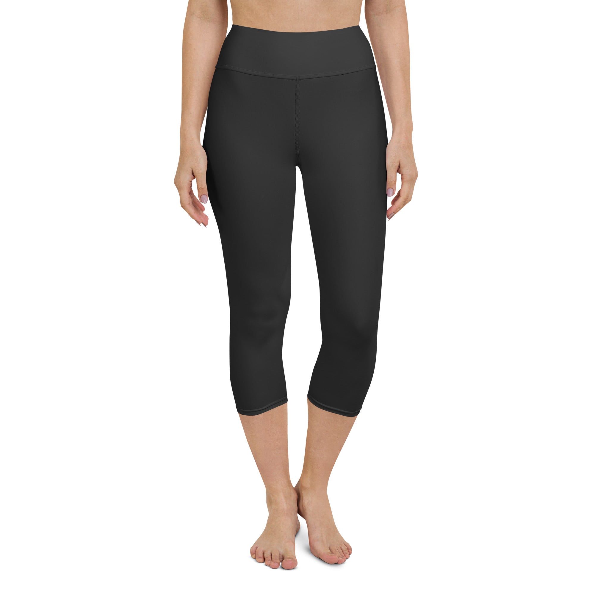 Dark Charcoal Black Yoga Capris