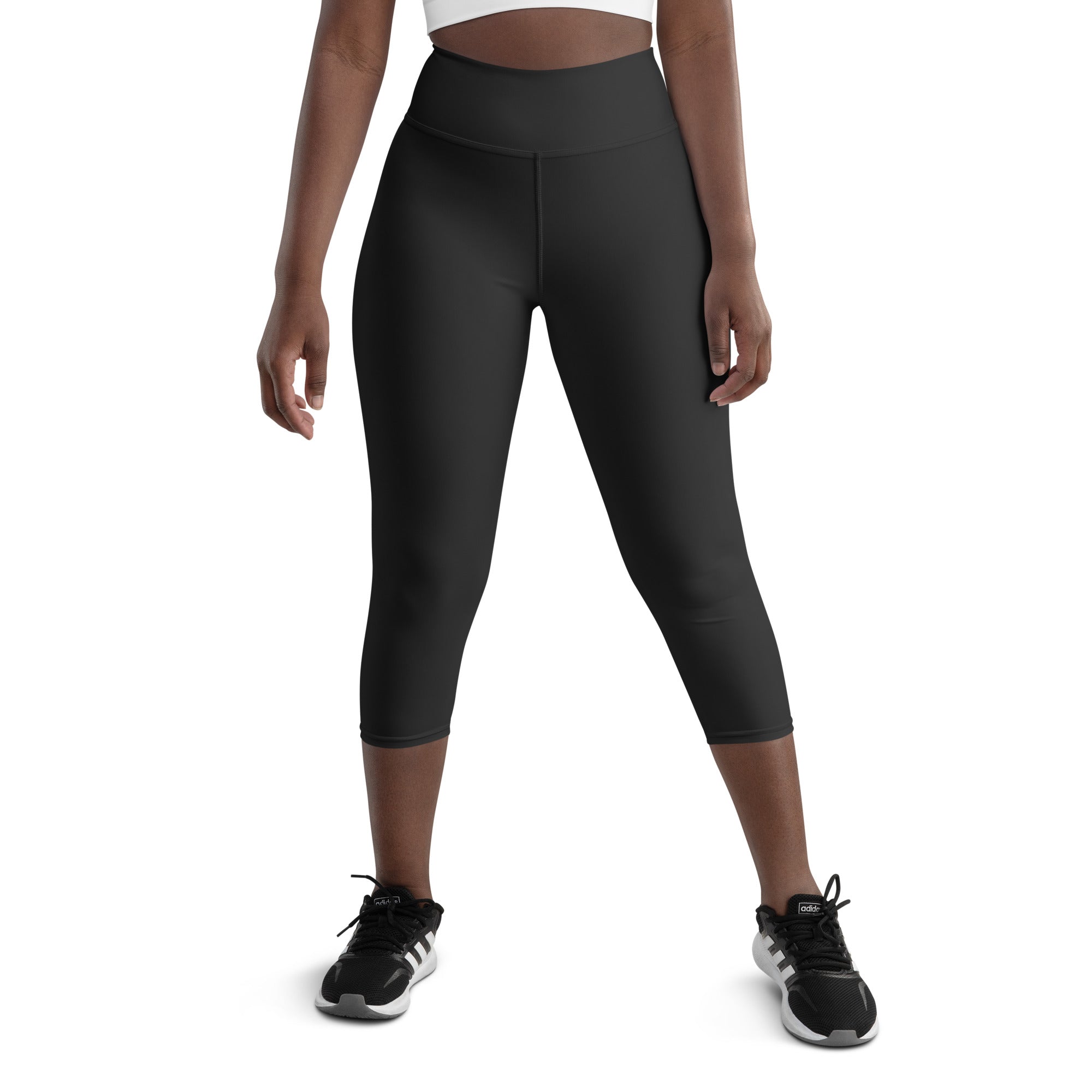 Dark Charcoal Black Yoga Capris