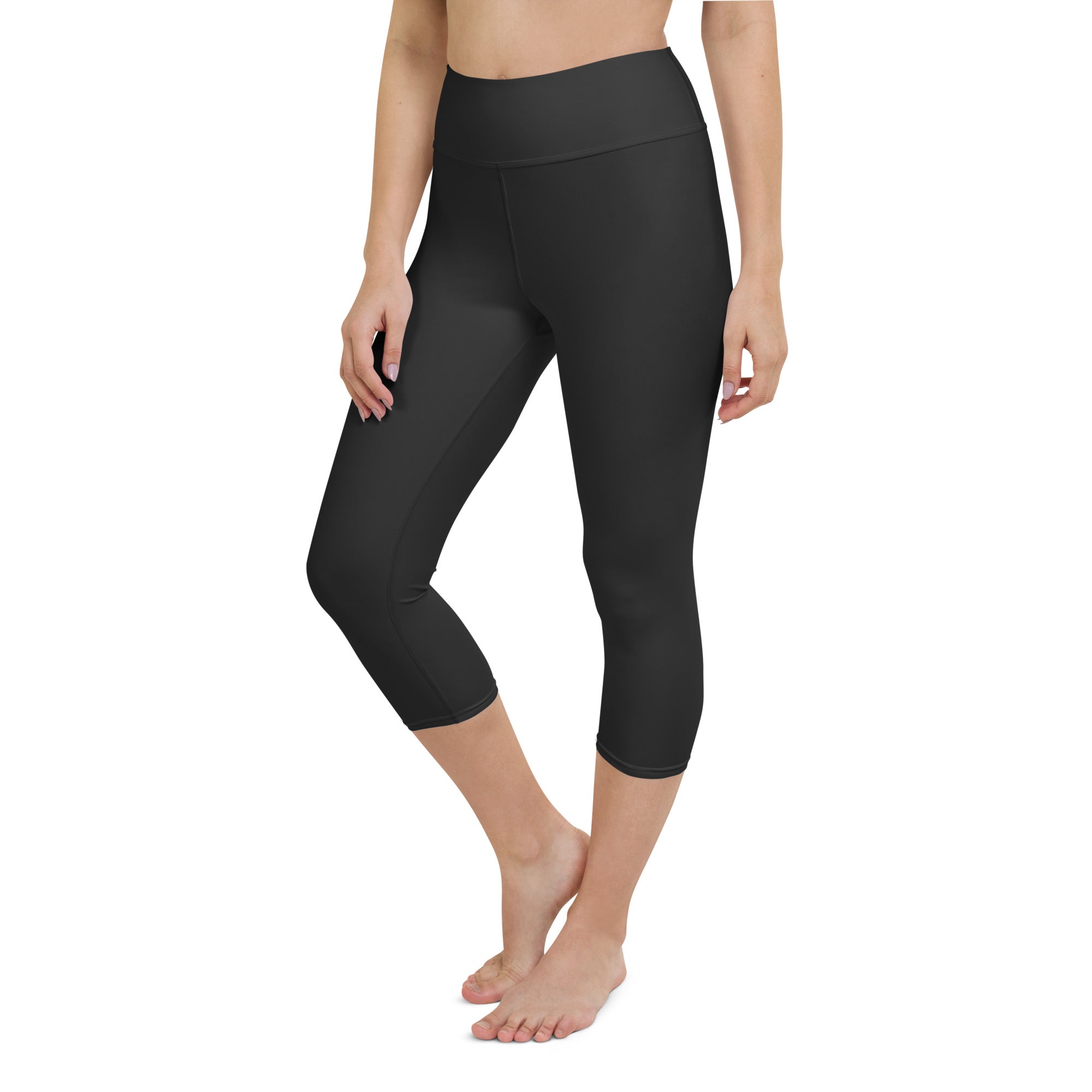 Dark Charcoal Black Yoga Capris