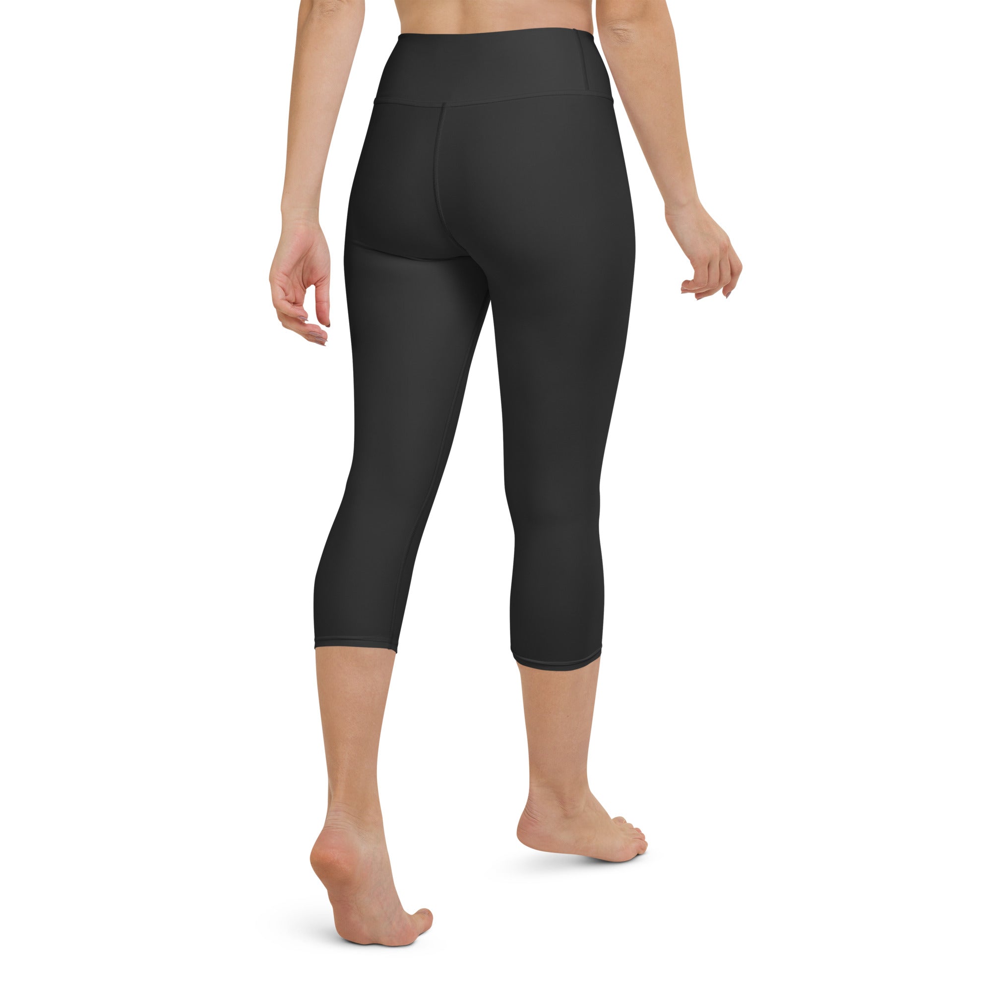 Dark Charcoal Black Yoga Capris