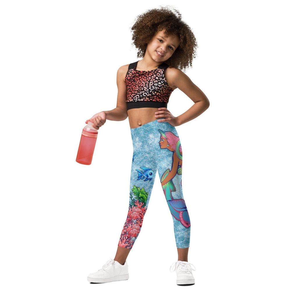 Darker Skin Mermaid Kid's Leggings
