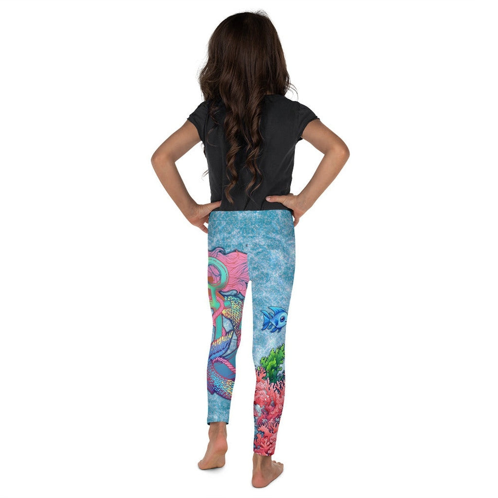 Darker Skin Mermaid Kid's Leggings
