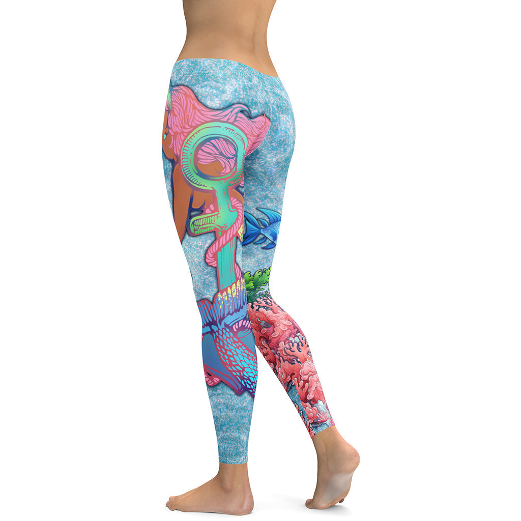Darker Skin Mermaid Leggings