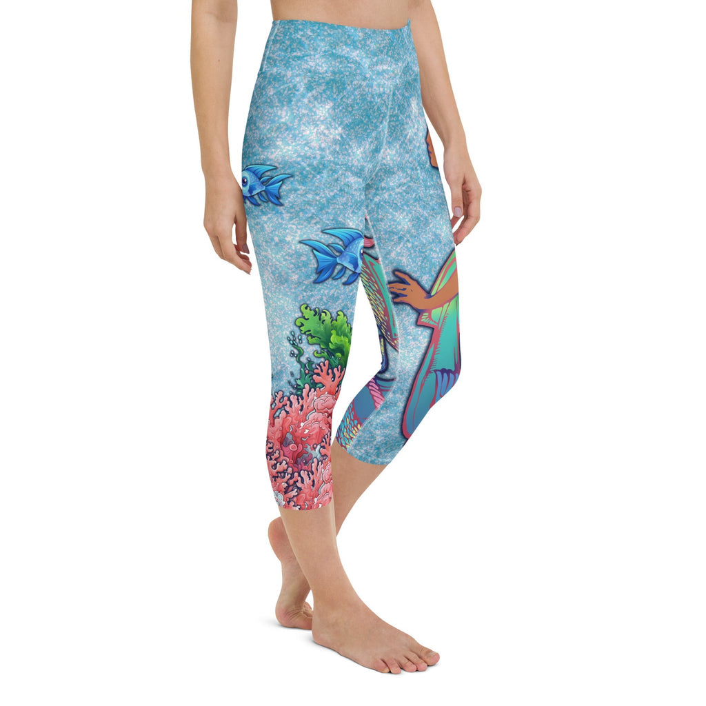 Darker Skin Mermaid Yoga Capris