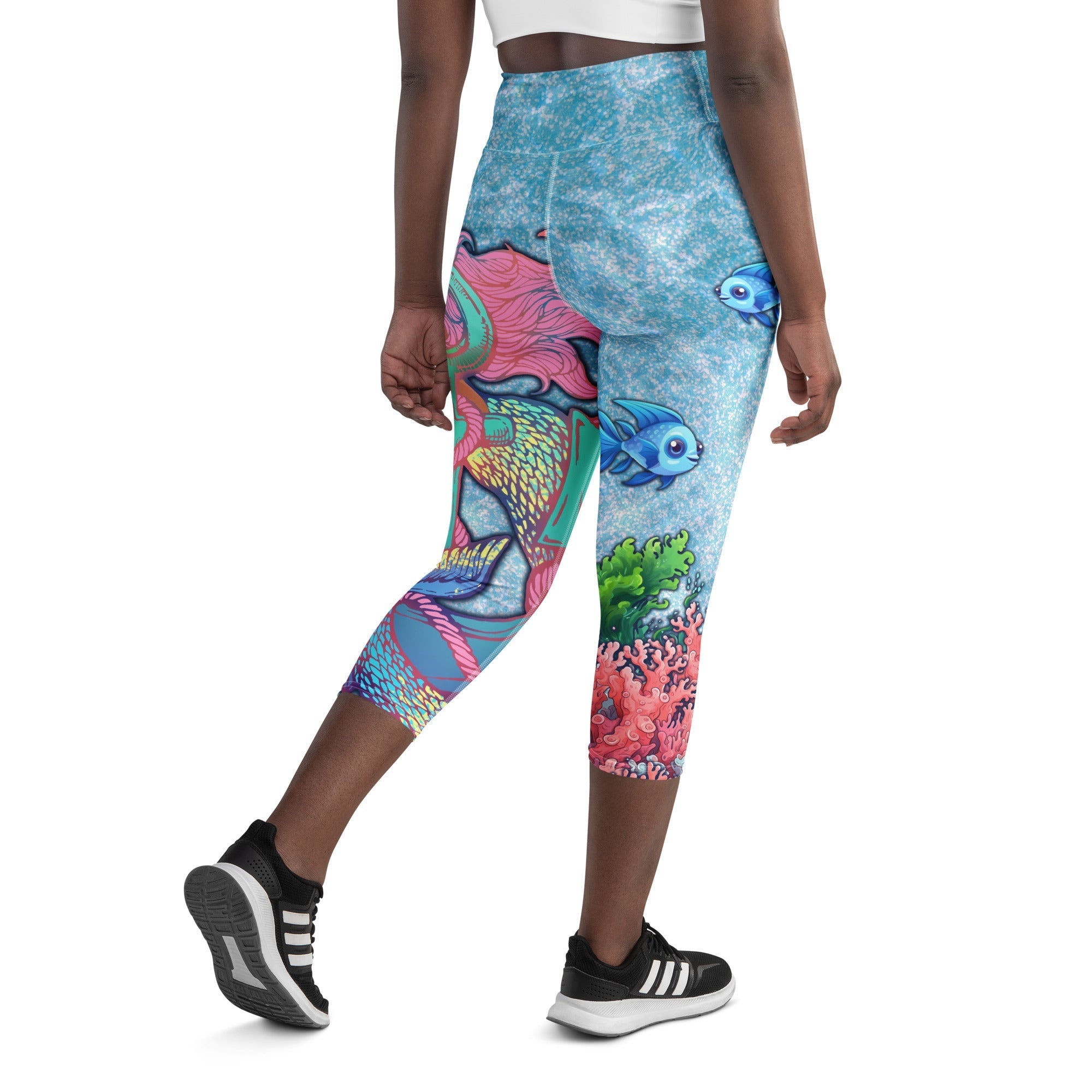 Darker Skin Mermaid Yoga Capris