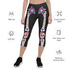 Day of the Dead Bones Capris