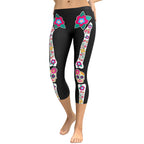 Day of the Dead Bones Capris