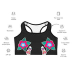 Day of the Dead Bones Sports Bra