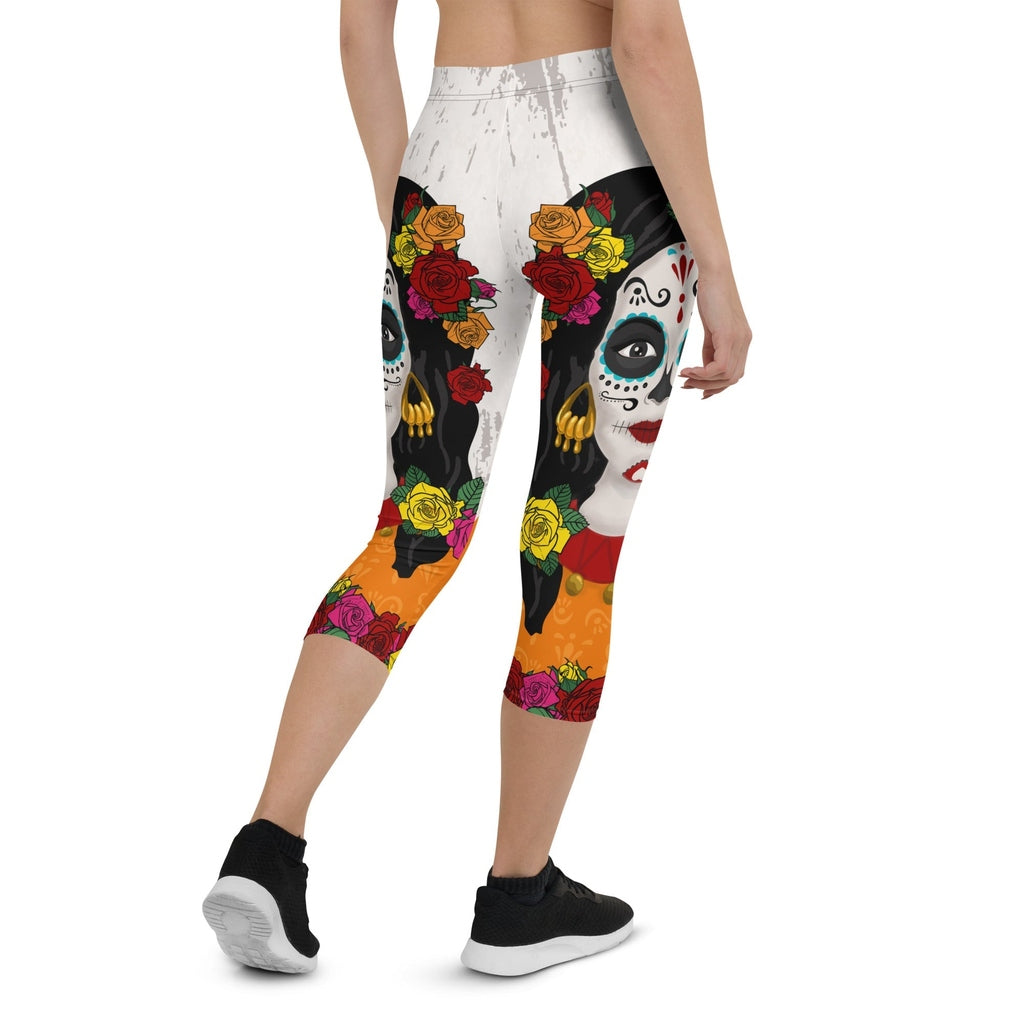 Day of the Dead Print Capris