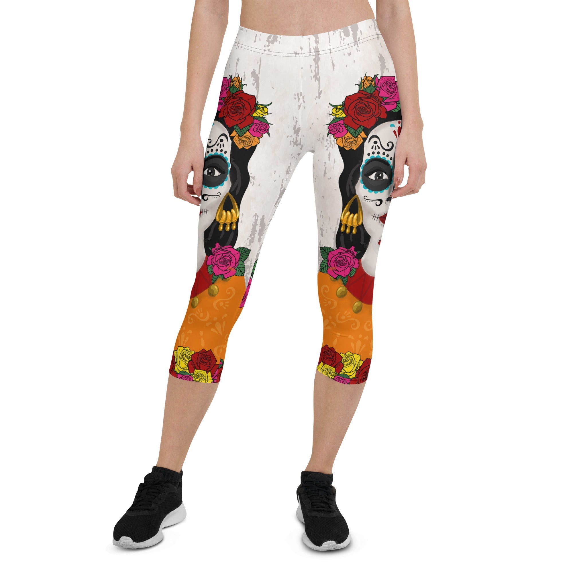 Day of the Dead Print Capris