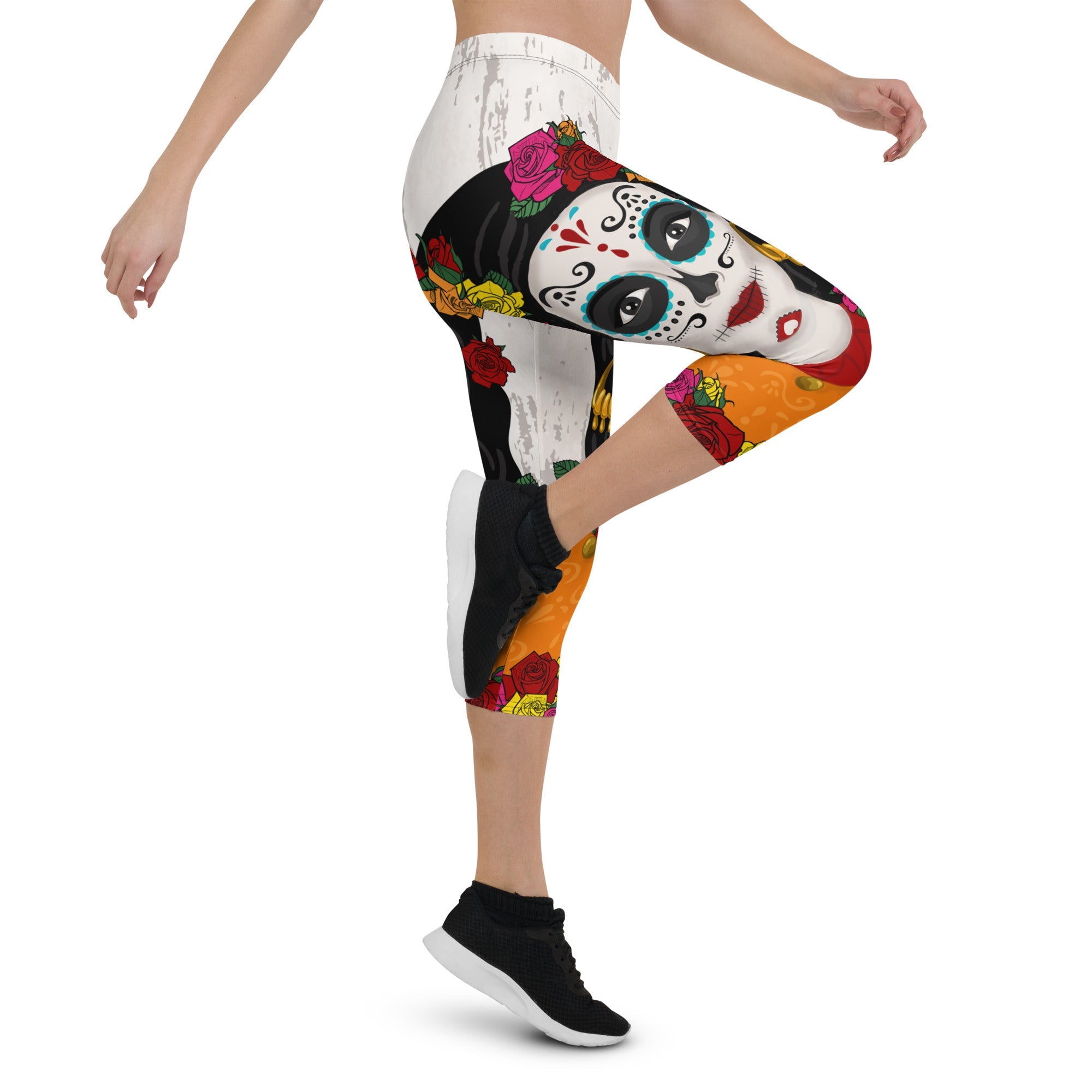 Day of the Dead Print Capris