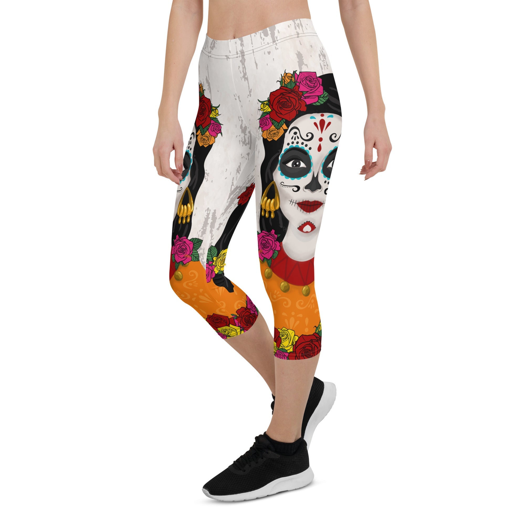 Day of the Dead Print Capris