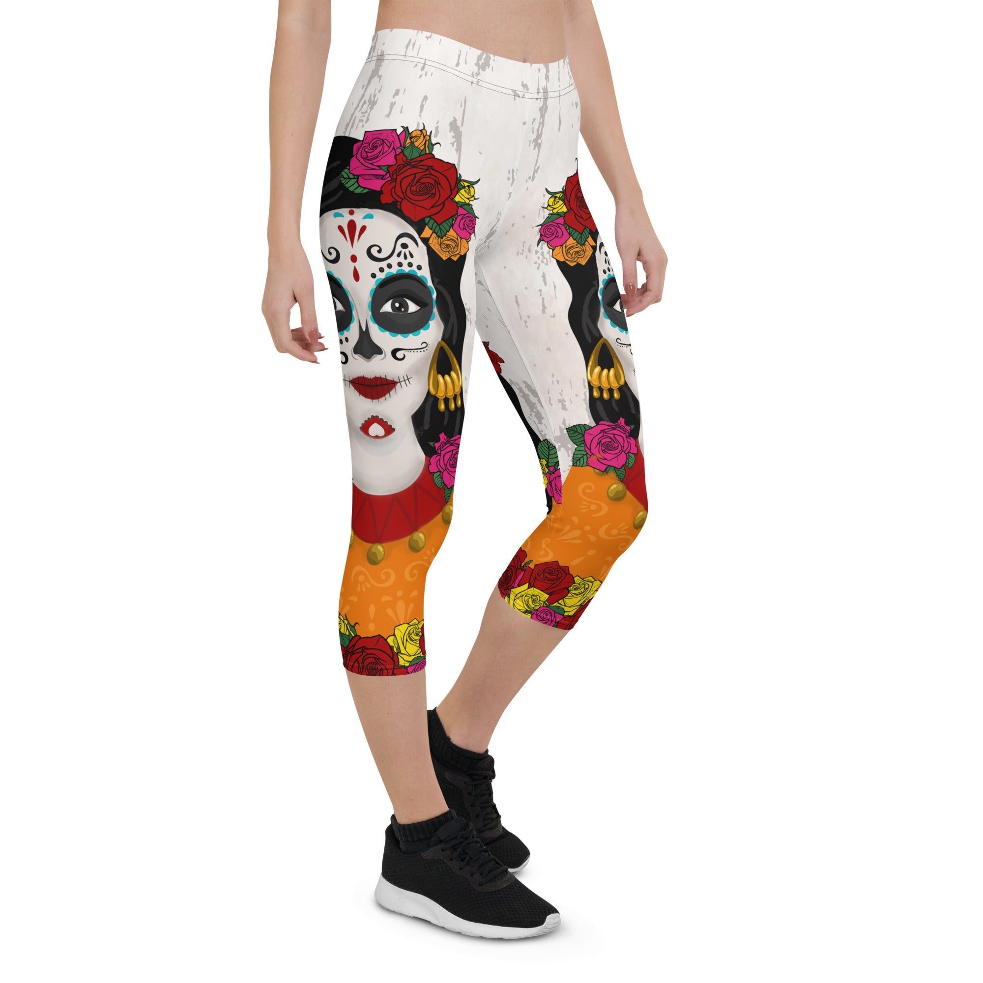 Day of the Dead Print Capris