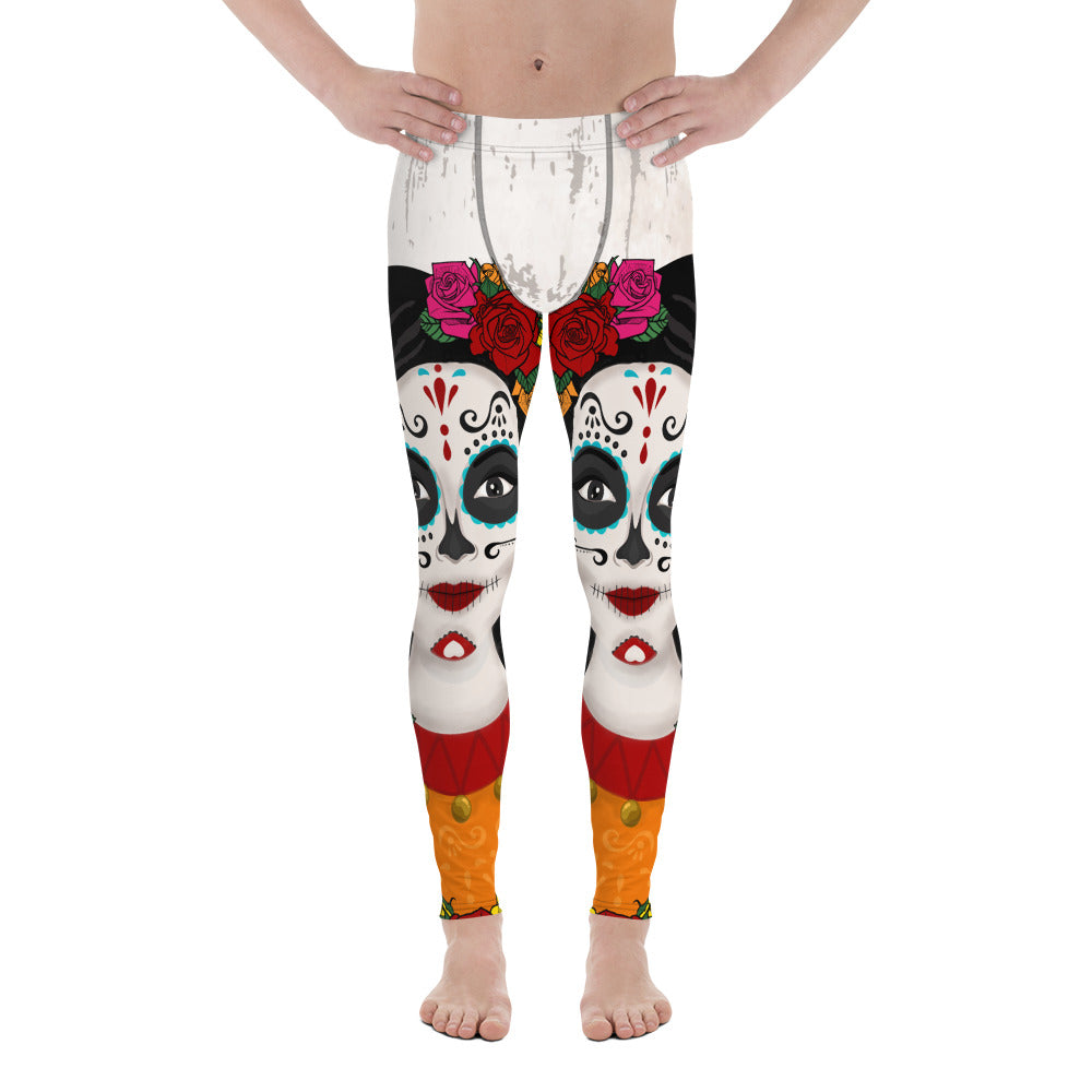 Day of the Dead Print Men's Leggings