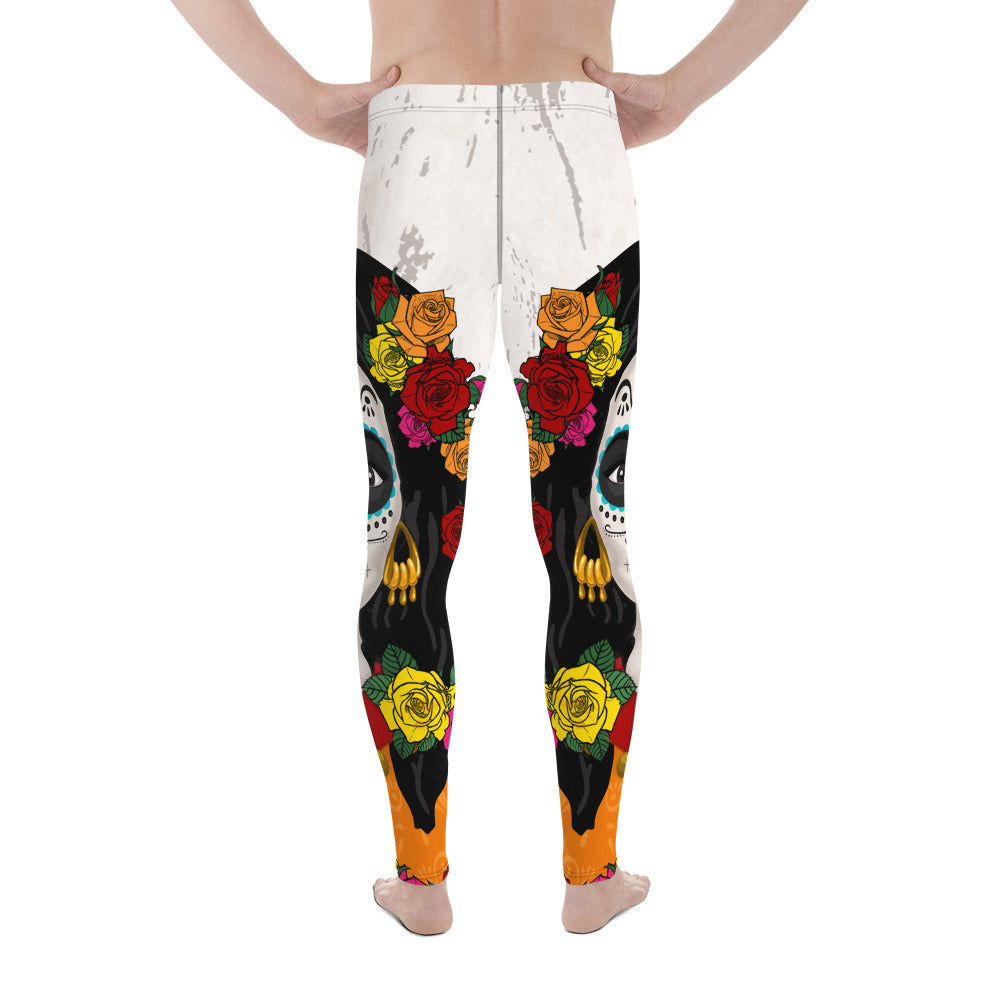 Day of the Dead Print Men's Leggings