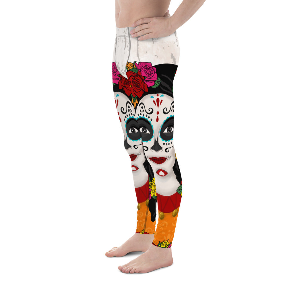 Day of the Dead Print Men's Leggings